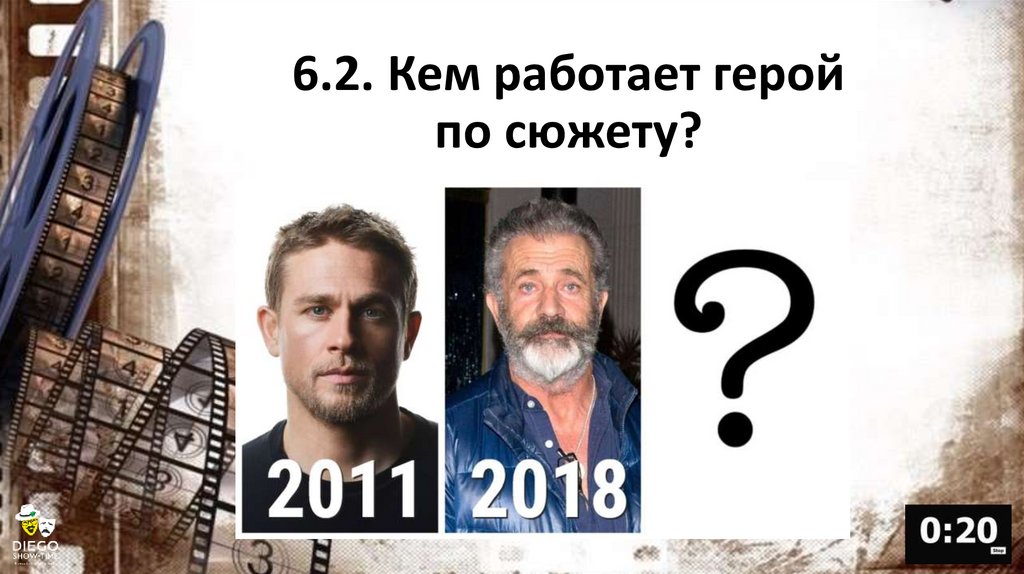 6.2. Кем работает герой по сюжету?