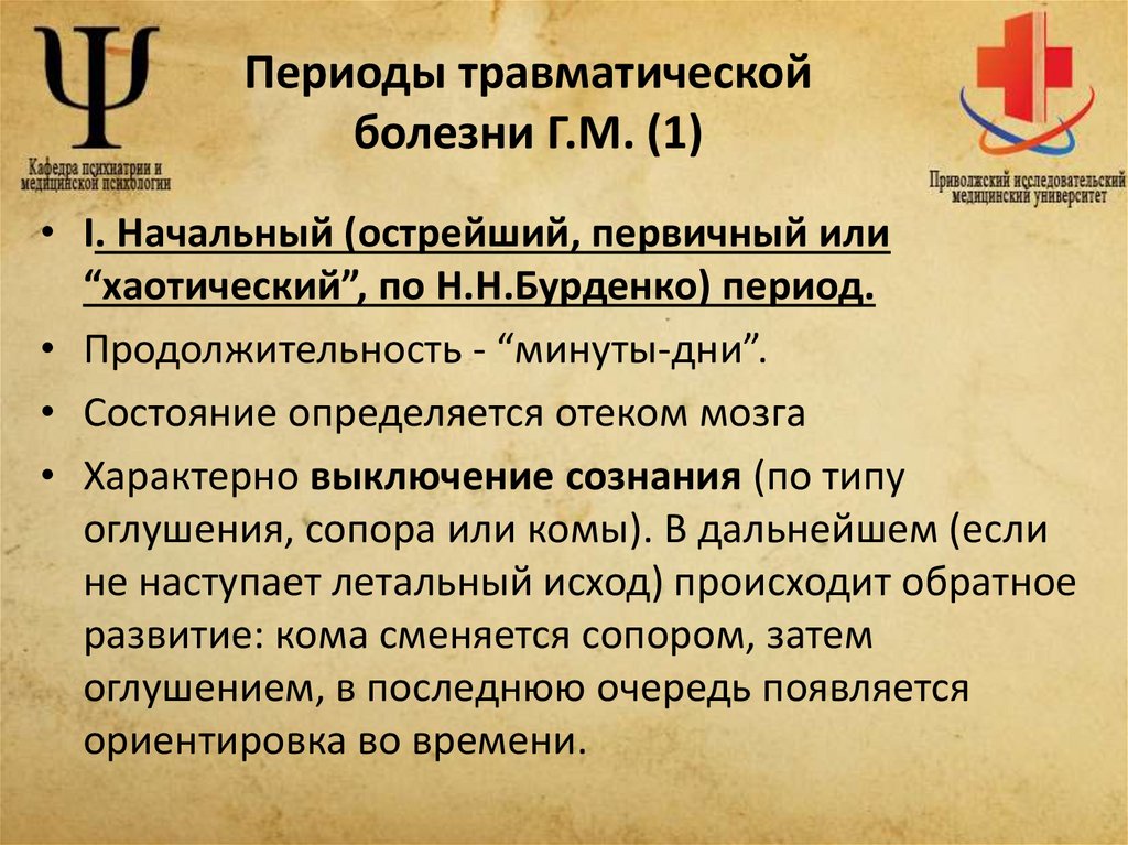 Периоды травматической болезни Г.М. (1)