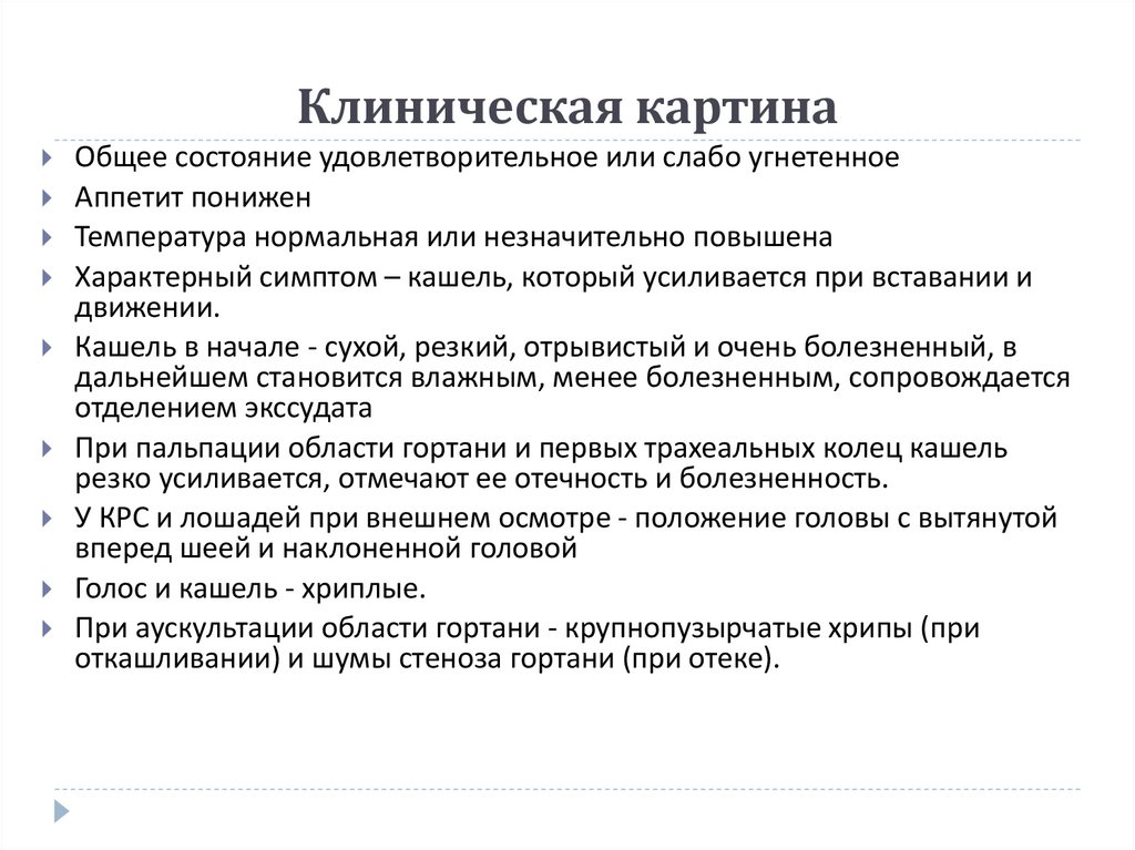 Клиническая картина