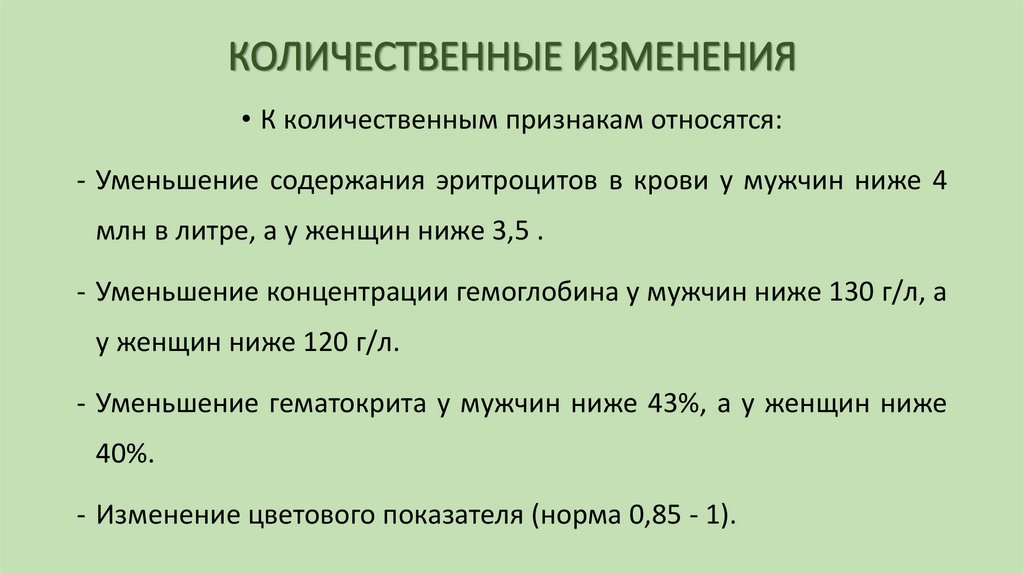 КОЛИЧЕСТВЕННЫЕ ИЗМЕНЕНИЯ