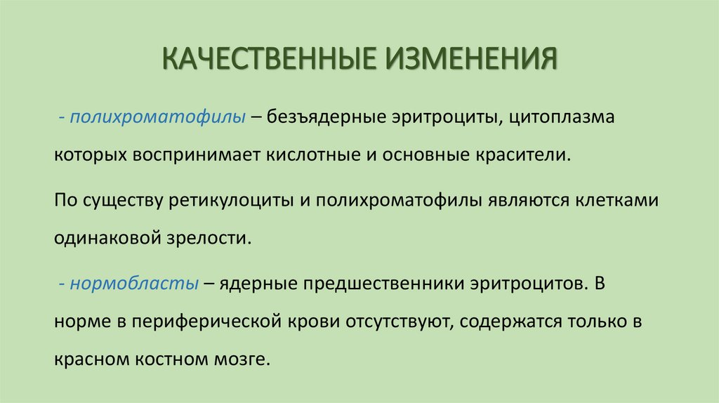 КАЧЕСТВЕННЫЕ ИЗМЕНЕНИЯ