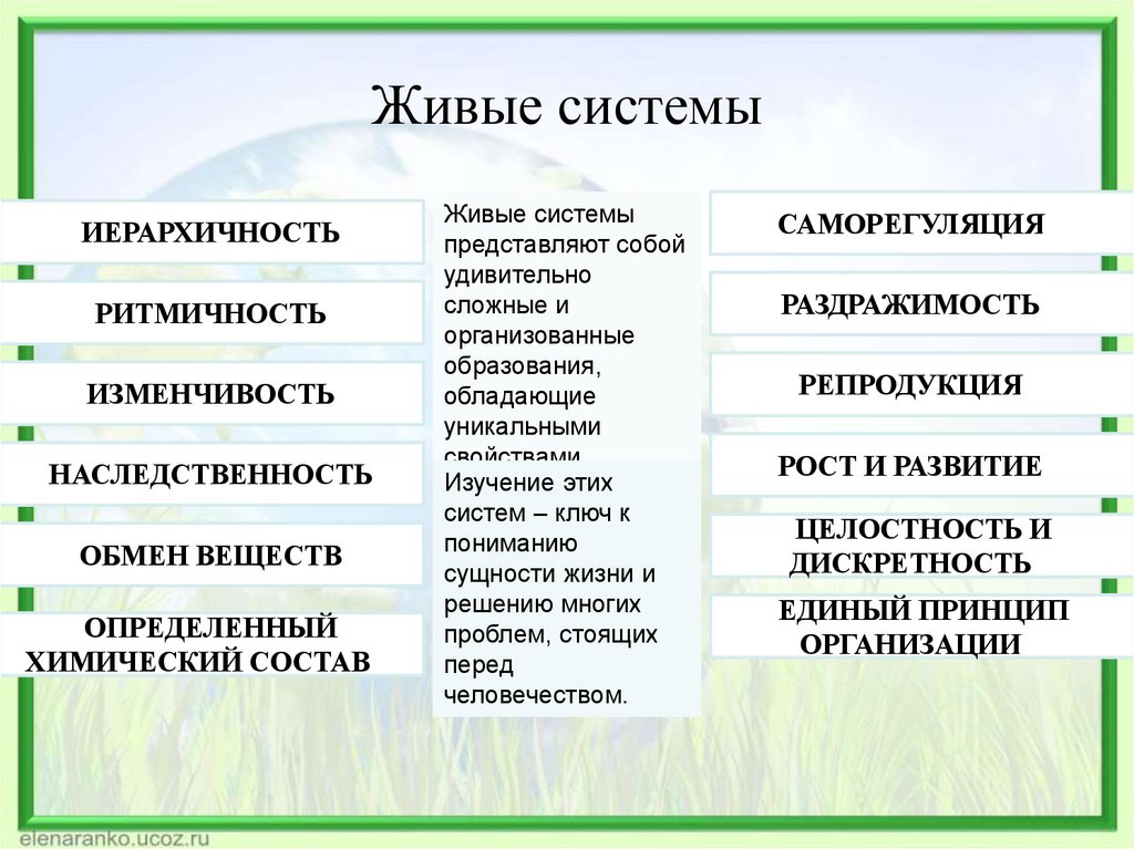 Живые системы