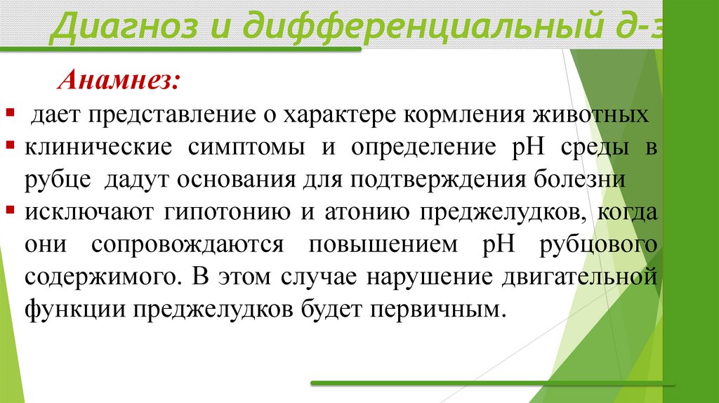 Диагноз и дифференциальный д-з