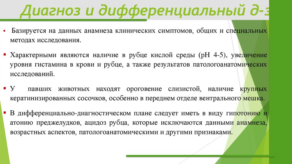 Диагноз и дифференциальный д-з