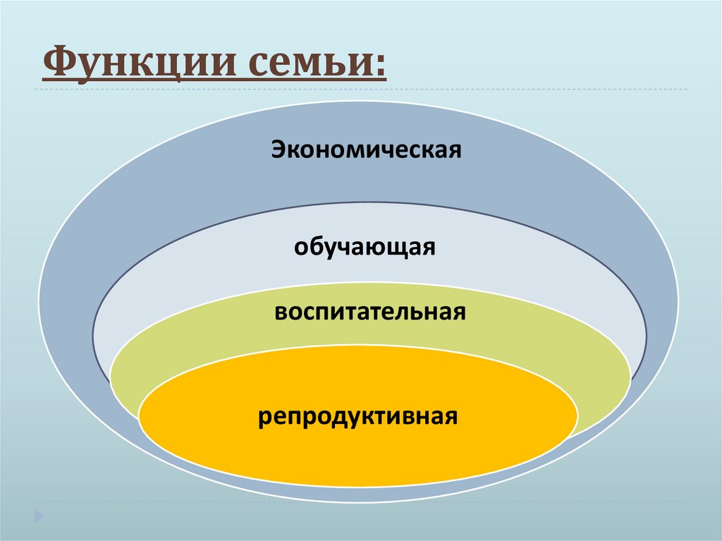 Функции семьи: