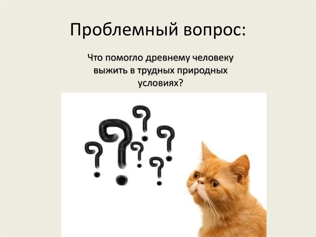 Проблемный вопрос: