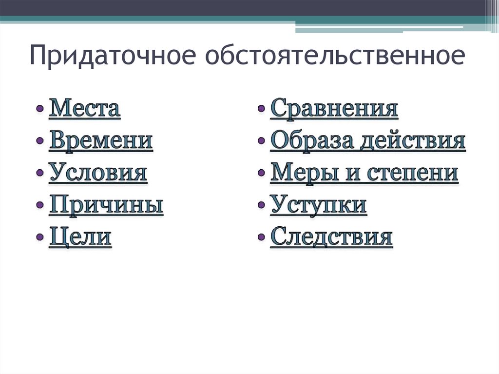 Придаточное обстоятельственное