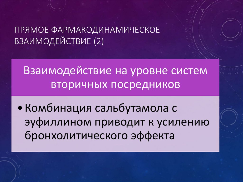 Прямое фармакодинамическое взаимодействие (2)