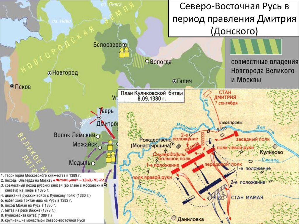 Северо-Восточная Русь в период правления Дмитрия (Донского)