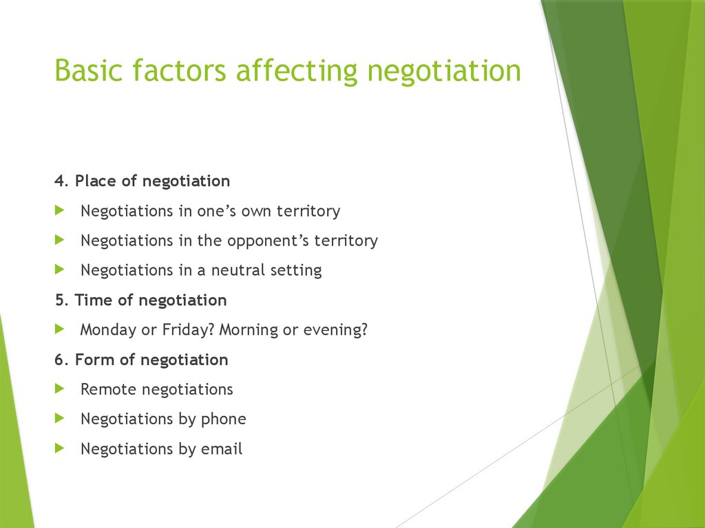 Negotiating styles of participants