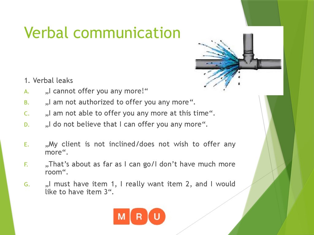 Verbal communication
