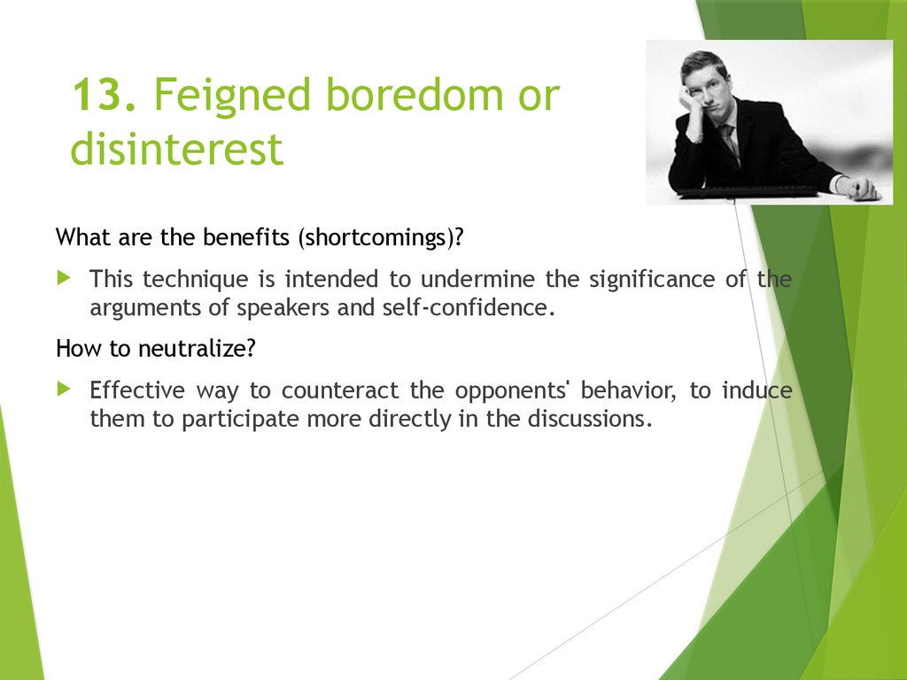 12. Diminishing of opponent‘s concessions