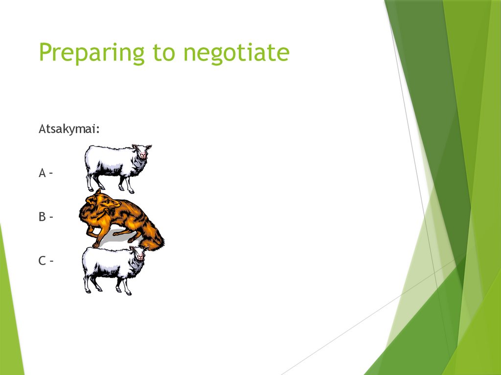 Preparing to negotiate