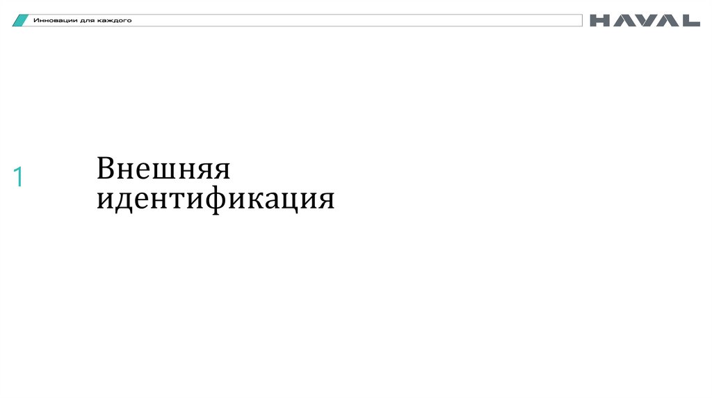 Внешняя идентификация