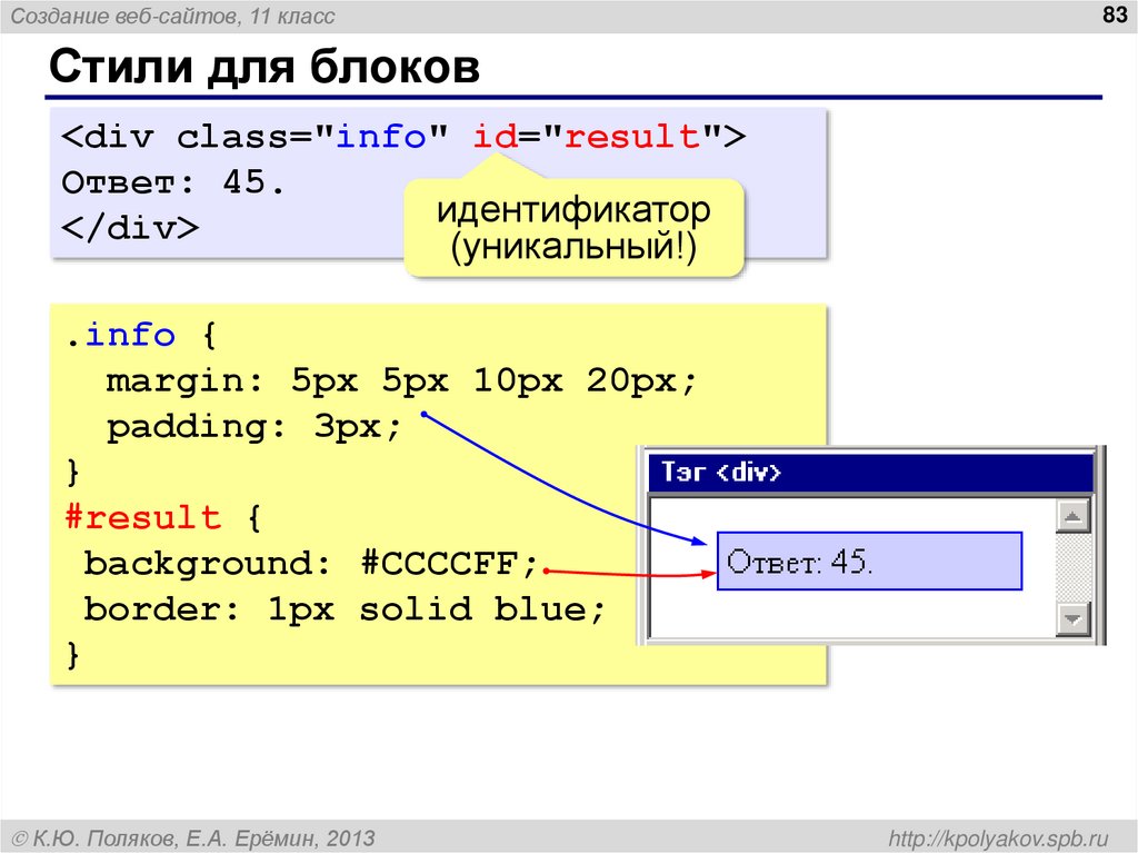 Стили для блоков