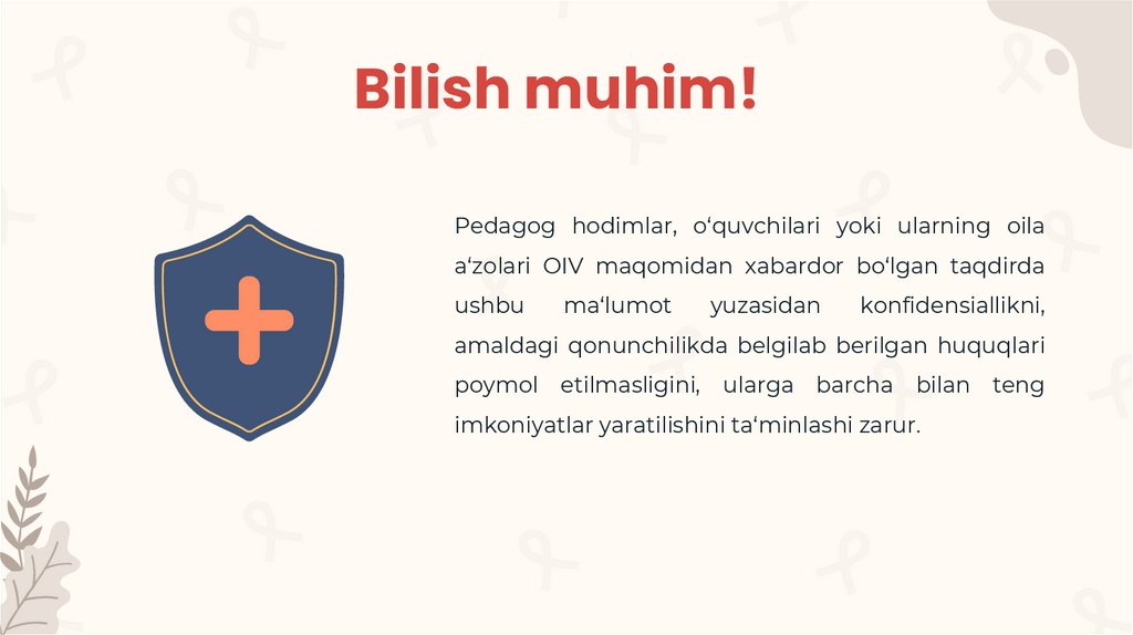Bilish muhim!