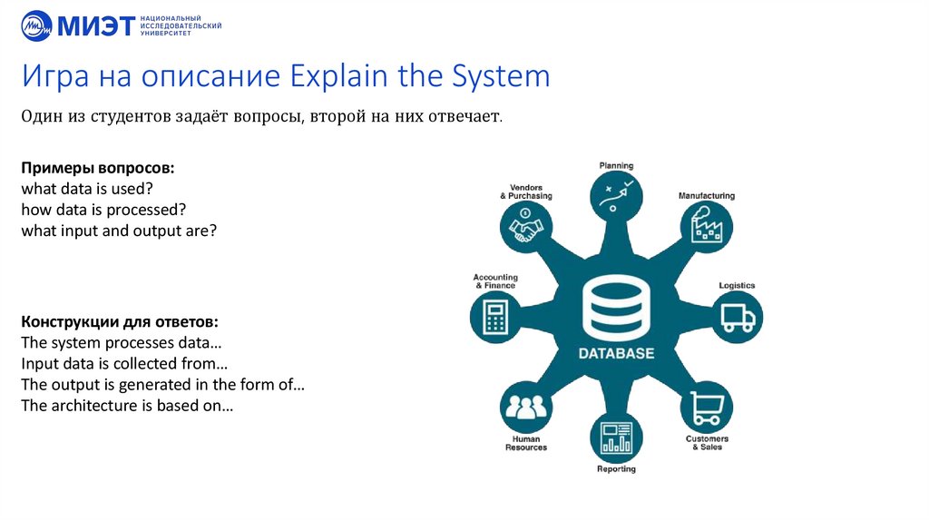 Игра на описание Explain the System