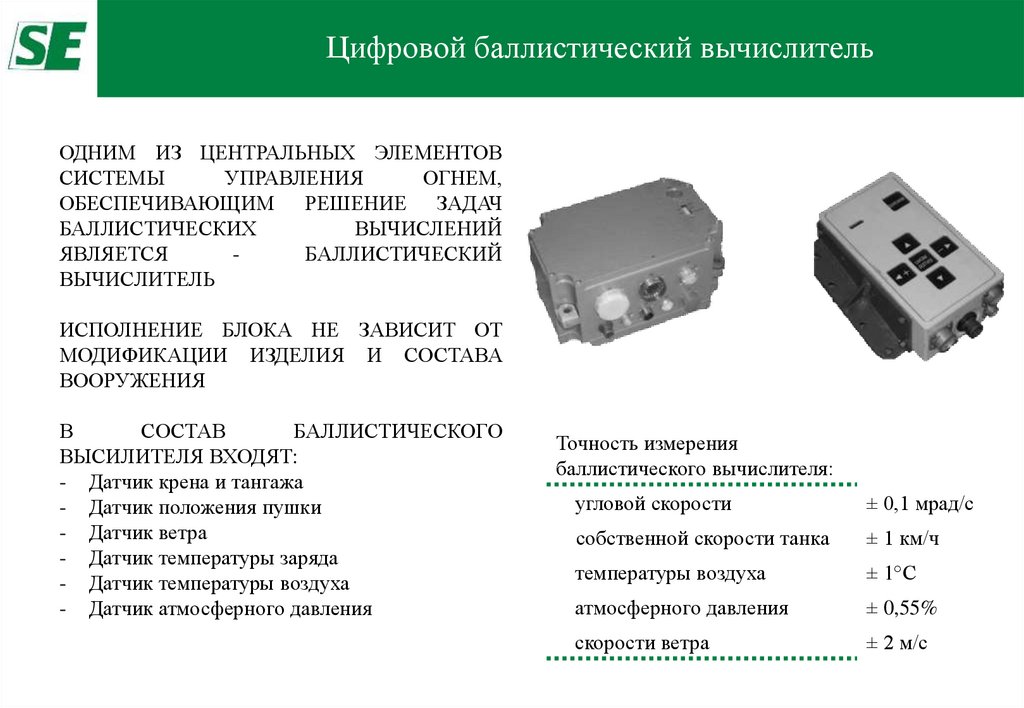 Цифровой баллистический вычислитель