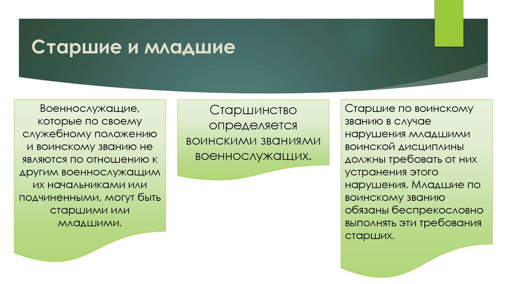 Старшие и младшие