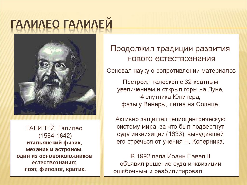 ГАЛИЛЕО ГАЛИЛЕЙ