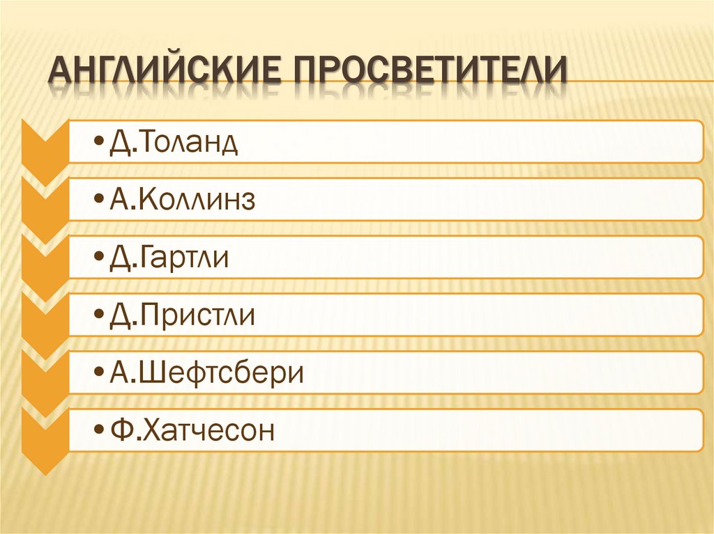 Английские просветители