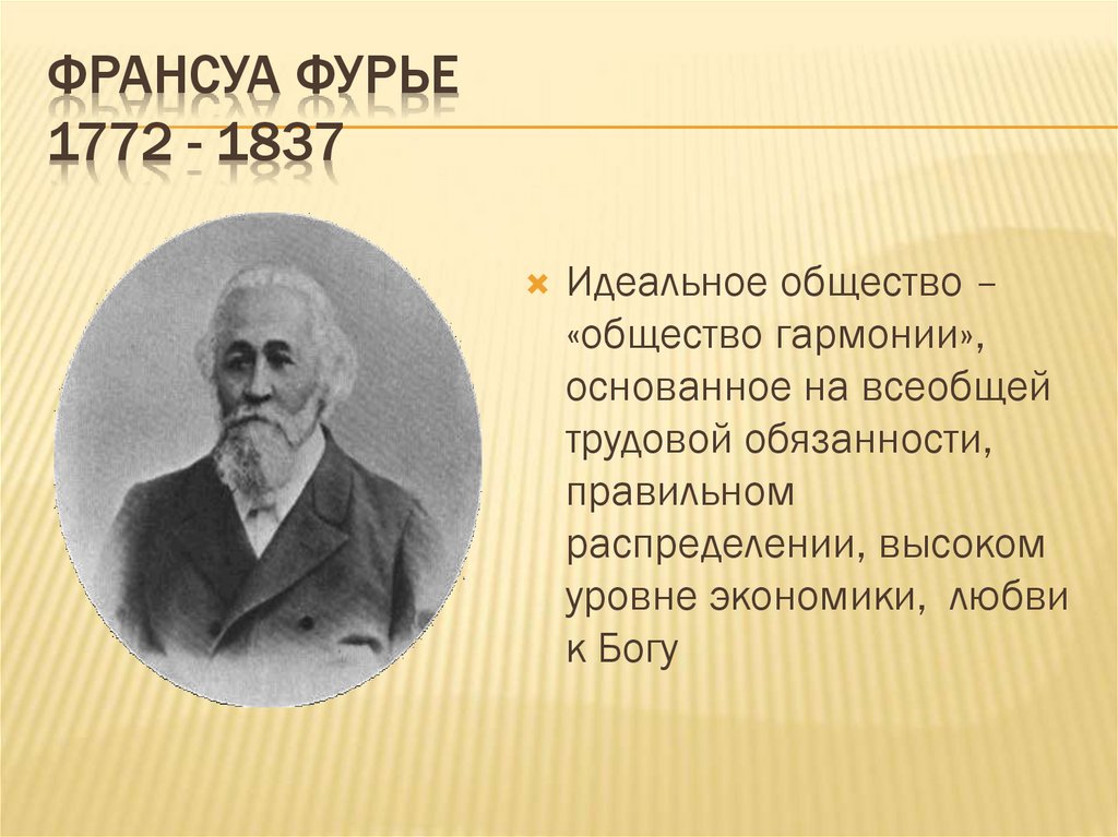 Франсуа Фурье 1772 - 1837