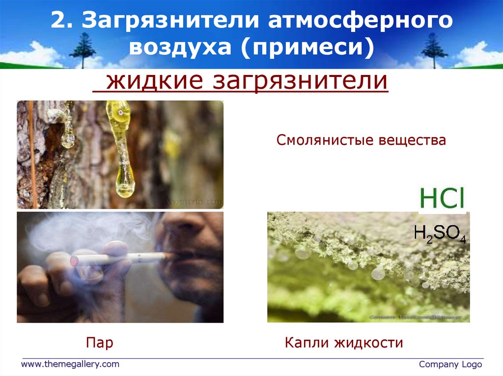 2. Загрязнители атмосферного воздуха (примеси)