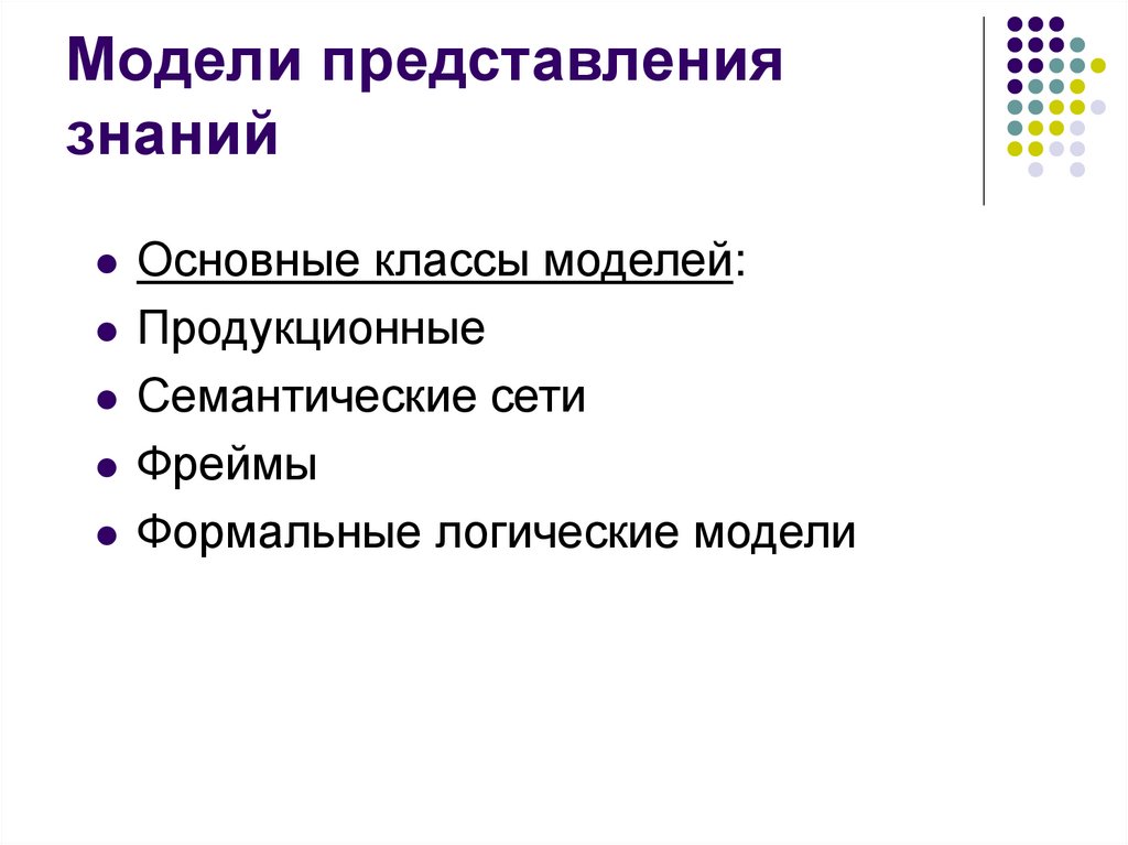 Модели представления знаний