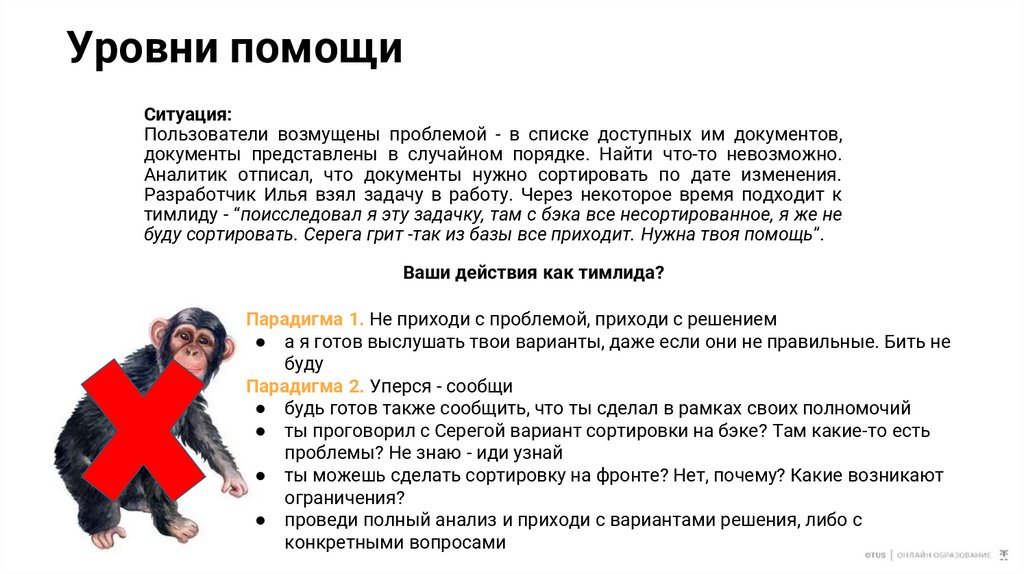 Уровни помощи