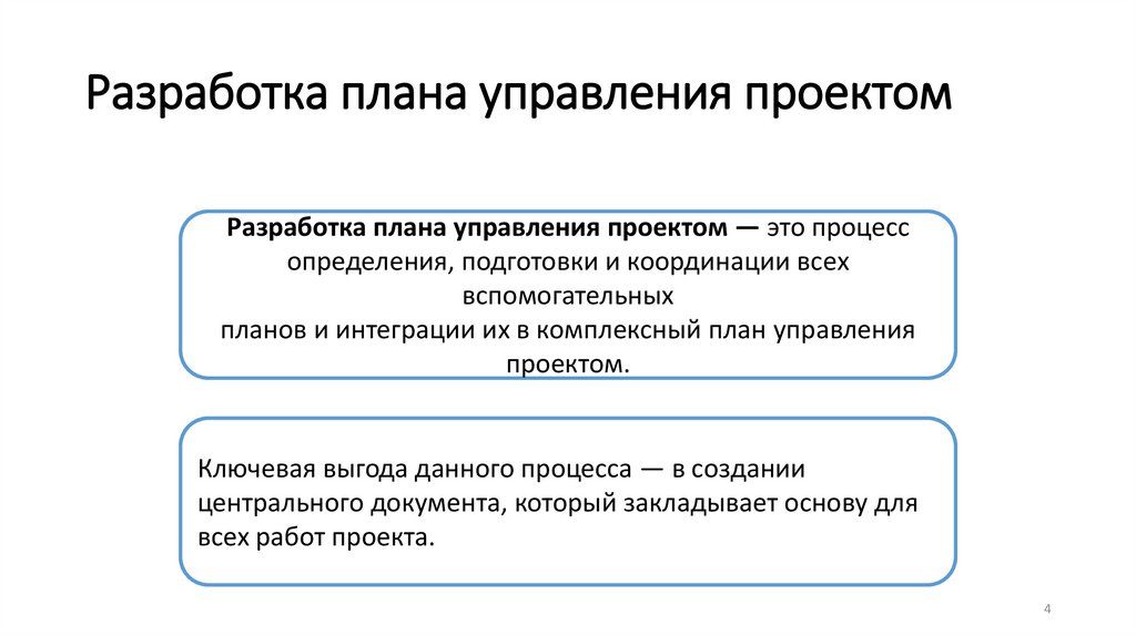 Разработка плана управления проектом