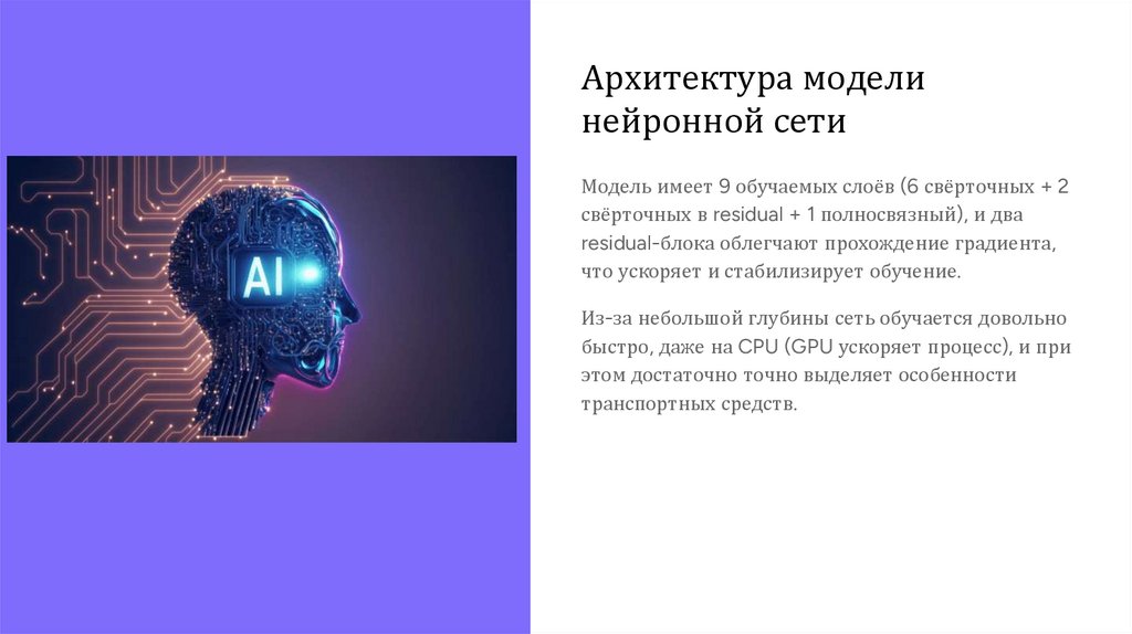 Архитектура модели нейронной сети