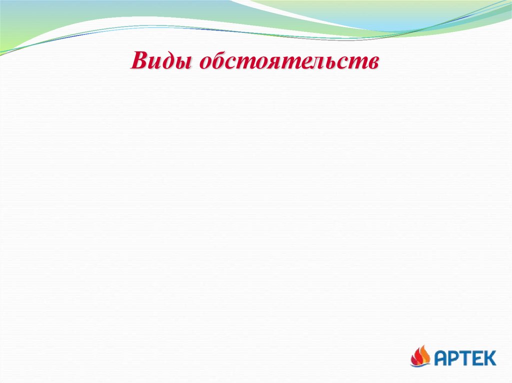 Виды обстоятельств