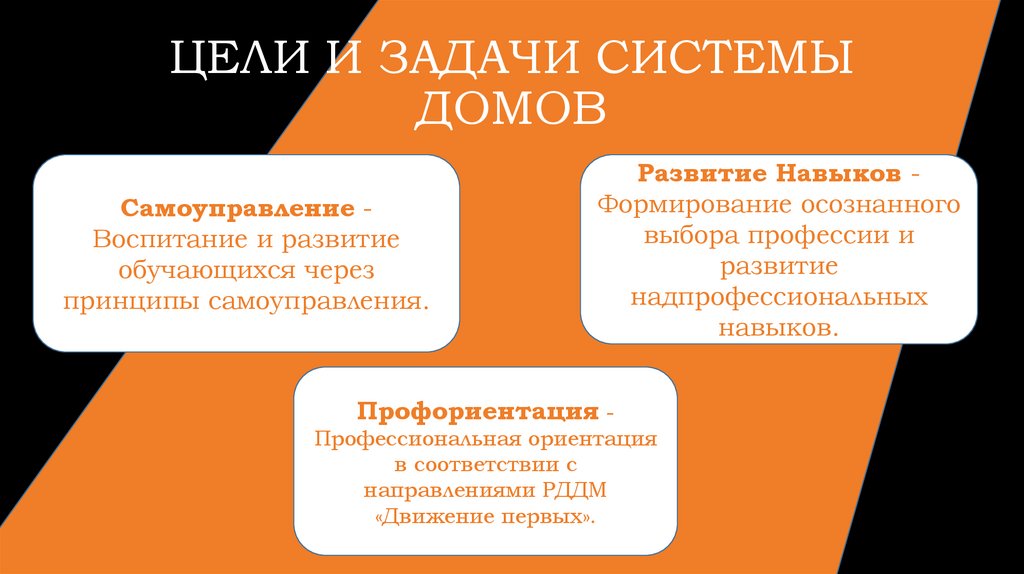 ЦЕЛИ И ЗАДАЧИ СИСТЕМЫ ДОМОВ