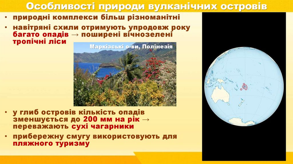 Особливості природи вулканічних островів