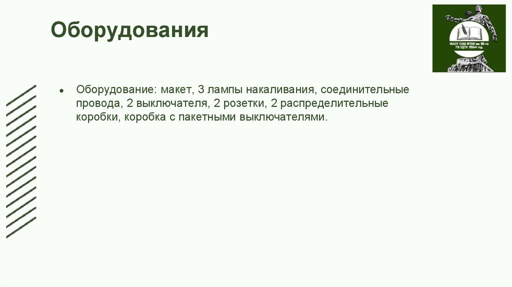 Оборудования