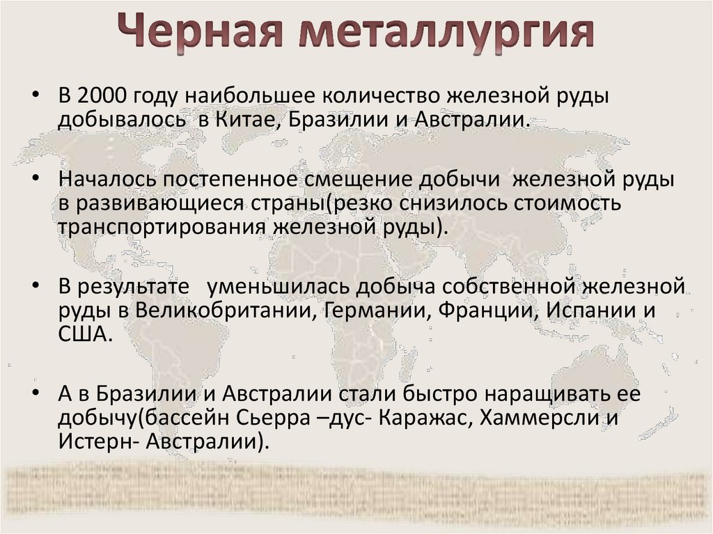 Черная металлургия