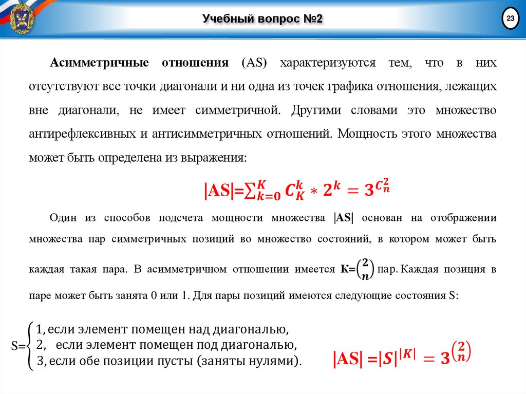 Учебный вопрос №2