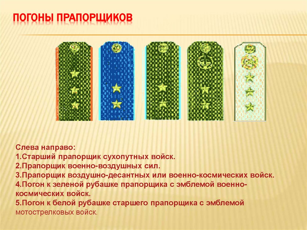 Погоны прапорщиков