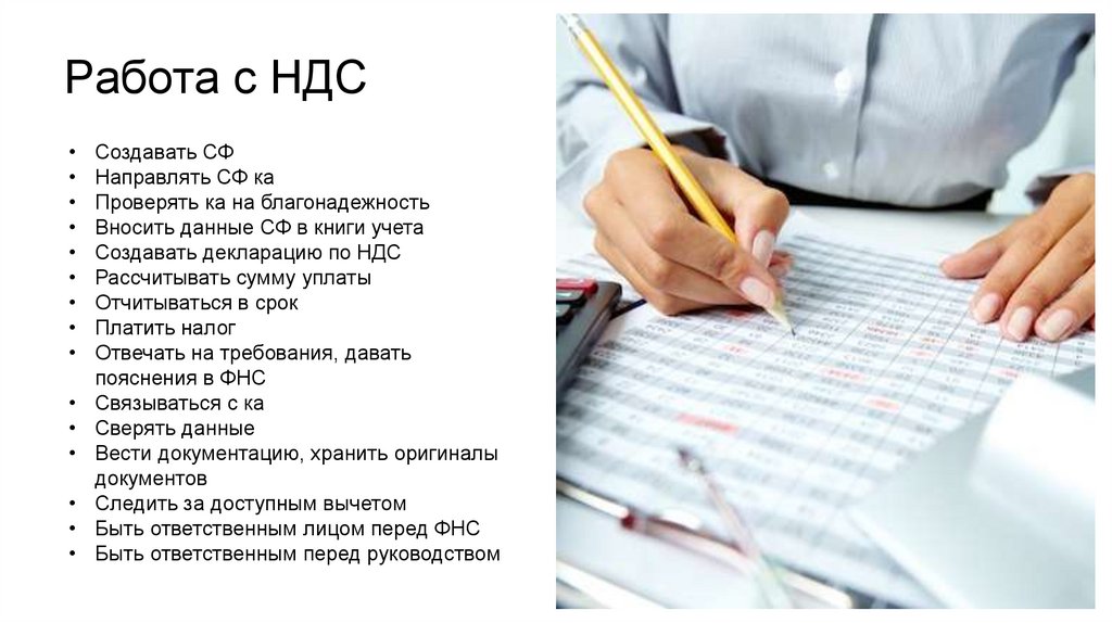 Работа с НДС