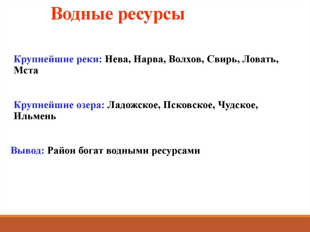 Водные ресурсы