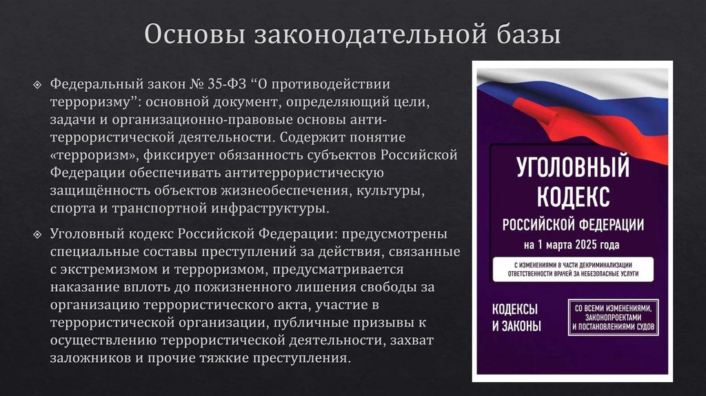 Основы законодательной базы