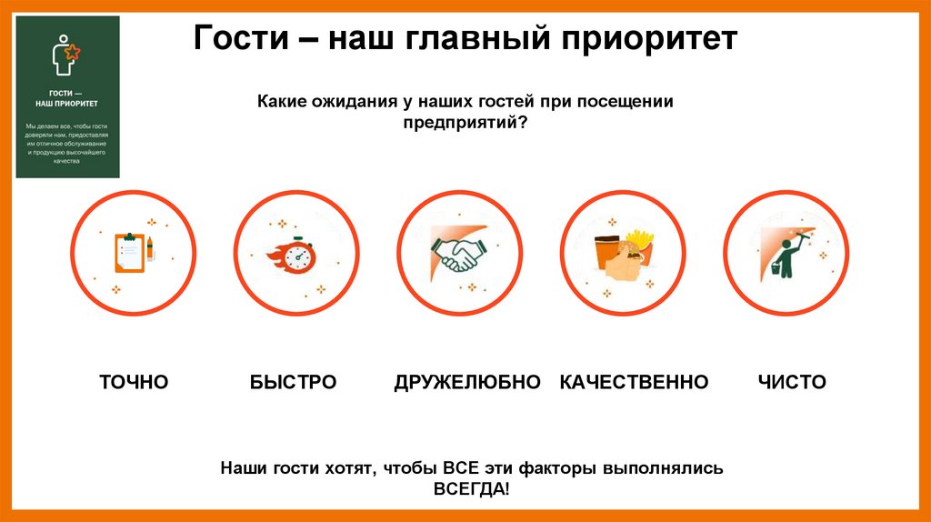 Гости – наш главный приоритет