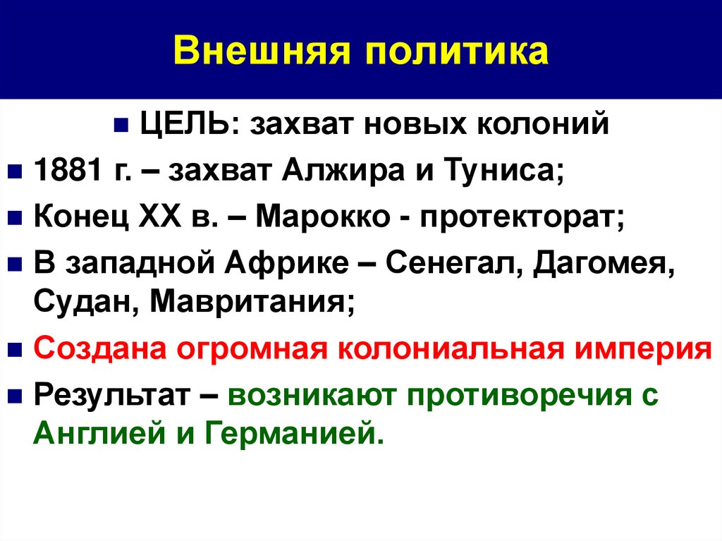 Внешняя политика