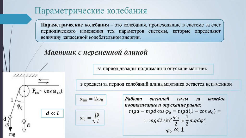 Маятник с переменной длиной