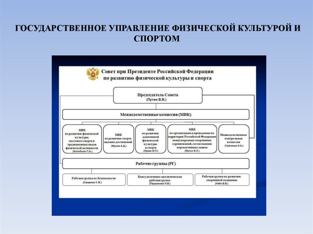 ГОСУДАРСТВЕННОЕ УПРАВЛЕНИЕ ФИЗИЧЕСКОЙ КУЛЬТУРОЙ И СПОРТОМ 
