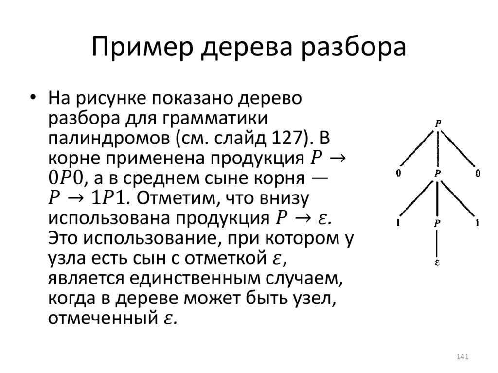 Пример дерева разбора