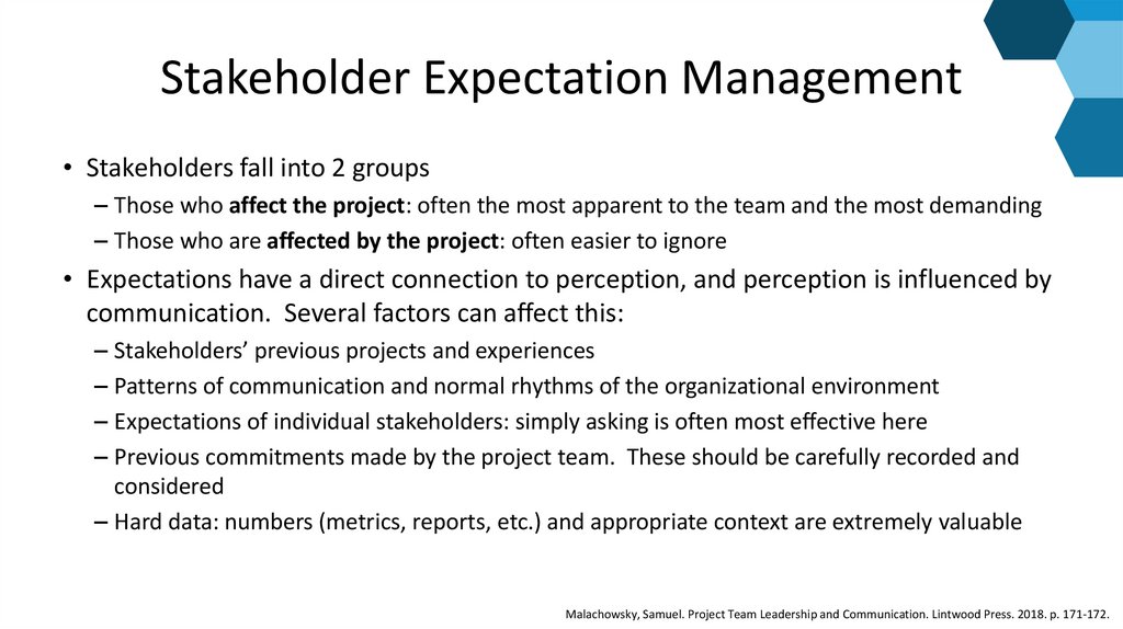 Stakeholder Expectation Management