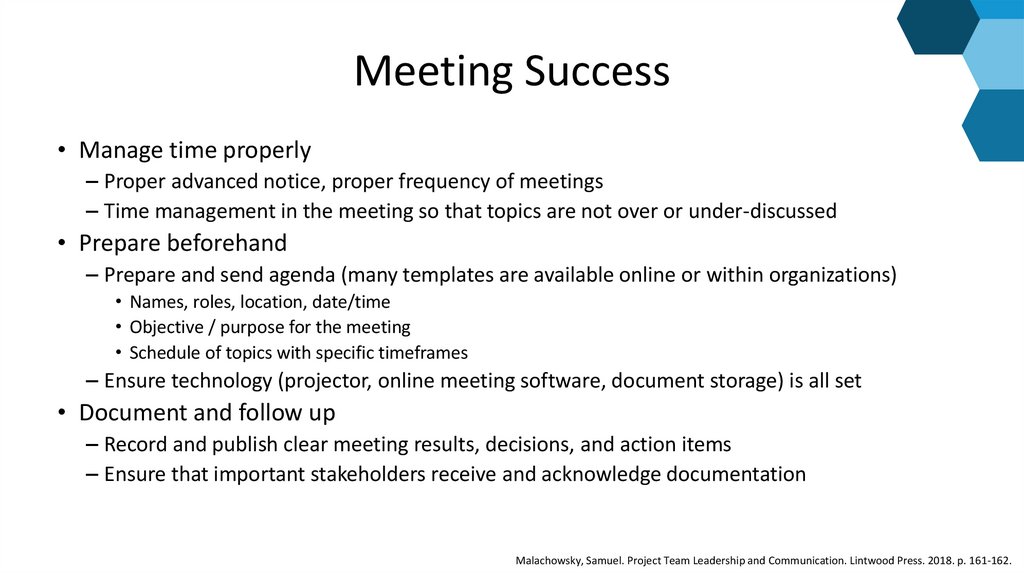 Meeting Success