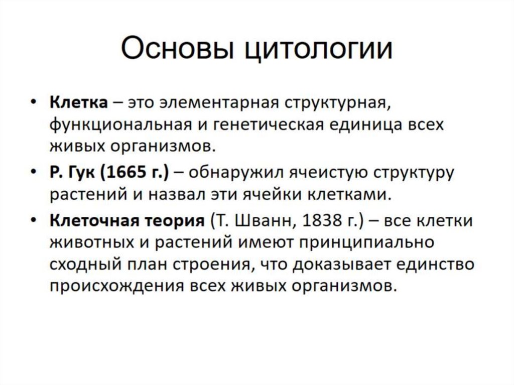 Основы цитологии