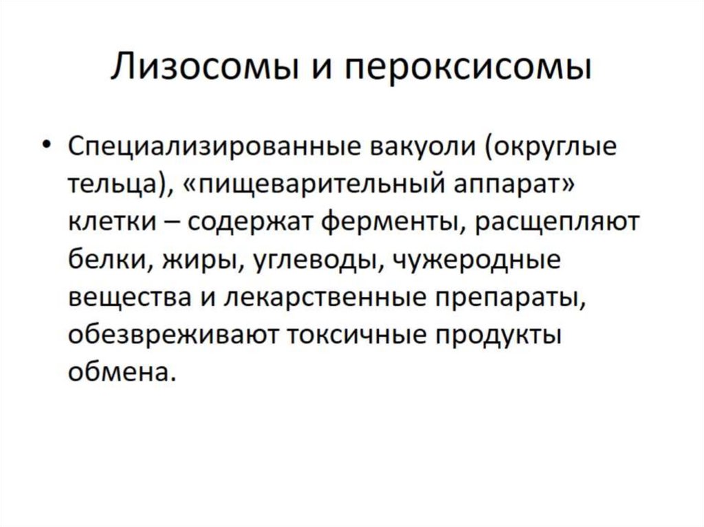 Лизосомы и пероксисомы